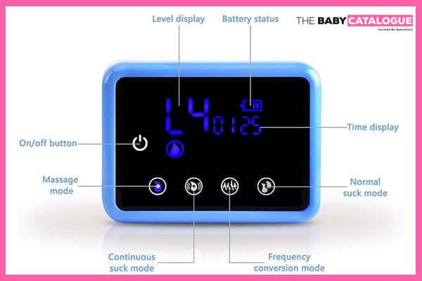  Bellababy Double Electric Breast Feeding Pumps with  21mm,24mm,27mm Flanges,Touch Screen,Pain Free Strong Suction 4 Models 9  Levels Strength : Baby